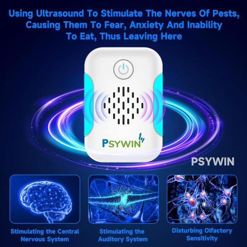 Ultrasonic Pest & Mouse Repeller, 2025 Upgraded Indoor Ultrasonic Repellent for Roach, Rodent, Mouse, Bugs, Mosquito, Mice, Spider, Ant,Electronic Plug in Pest Control, Two Mode Switching,6 Packs