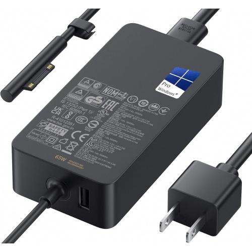 Microsoft Surface Pro Charger for 65W Surface Charger 11,10,9,8,7 ,7,6,5,4,3,X, Windows Surface Laptop 6,5,4,3,2,1, Surface Go 3,2,1, Tablet, Surface Book 3,2,1, Support 44W, 36W, LED, 10FT