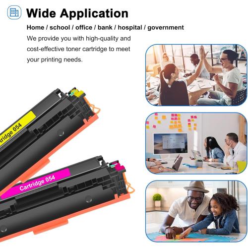 054 Toner Cartridge Set 054H MF644Cdw MF642Cdw Compatible Replacement for Canon 054 054H CRG-054 Color ImageCLASS MF644Cdw MF642Cdw LBP622Cdw MF641Cw Printer Ink (Black Cyan Magenta Yellow, 4-Pack)