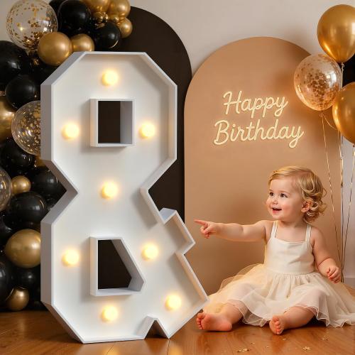 Marquee Letters 3 Feet Tall, Large Light Up Letters & Baby Showers | Big Letters With Light, Large Anniversary Party Decor, Big Signs, Assembly Required, Foam Board 22 Pcs Accessory Set