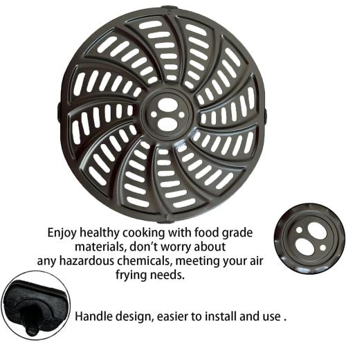 5QT Air Fryer Crisper Tray for Gourmia GAF556 GAF566 GAF536 Air Fryers, Premium Air Fryer Grill Crisper Plate Rack Grill Pan Insert Grate Grid Shelf for Gourmia 5QT Air Fryers, Dishwasher Safe