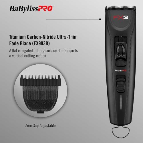 BaBylissPRO Barberology Hair Clipper For Men FXX3CB FX3 Professional High-Torque Clipper