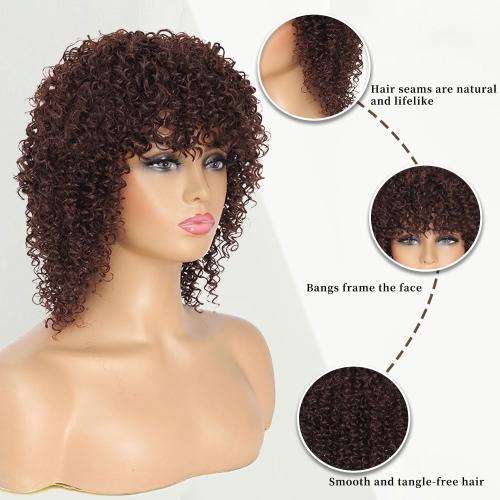 Kinky Curly Wigs with Bangs - Short & Afro Styles for Black Women