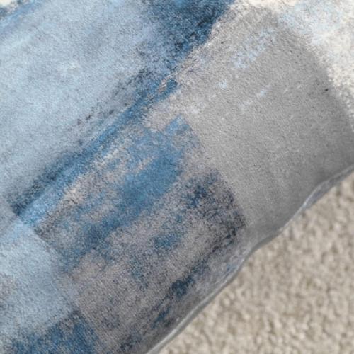 Set of 2 Blue and Grey Art Artwork Contemporary Decorative Gray Home Decorative Throw Pillows Covers Cushion Cover for Bedroom Sofa Living Room 18X18 Inches