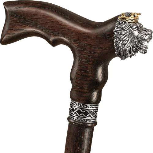 Asterom Walking Cane - Handmade Lion Canes for Men & Women - Wooden, Stylish, Cool Walking Sticks for Men, Seniors