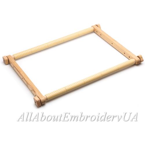 Needlepoint Embroidery Tapestry Scroll Frame Made of Organic Beech, Wooden Cross Stitch Frame, Needlepoint Holder, Stitching Frame (15.7 х 22)