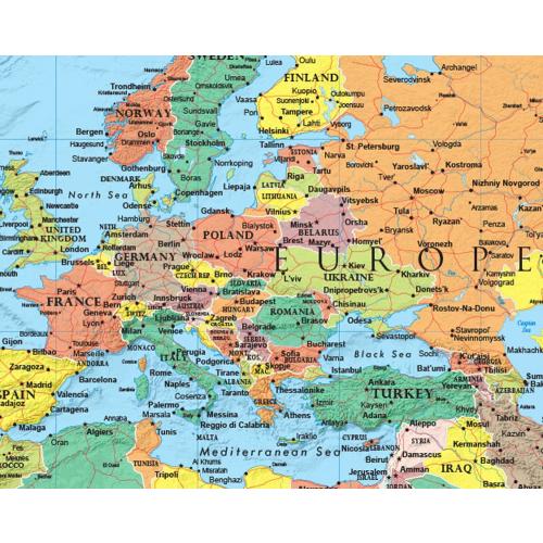Swiftmaps 32 x 50 RMC Large World Wall Map Poster - Laminated Rolled (32x50 Signature World)