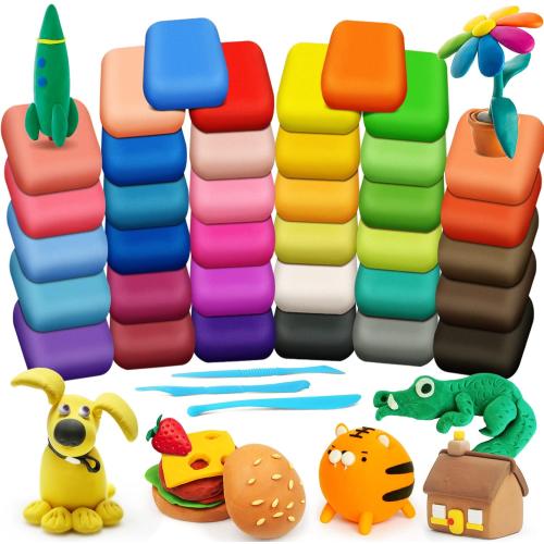 Magic Clay - Air Dry Clay 36 Colors, Modeling Clay for Kids with Tools, Soft & Ultra Light, Toys Gifts for Age 3 4 5 6 7 8  Years Old Boys Girls Kids
