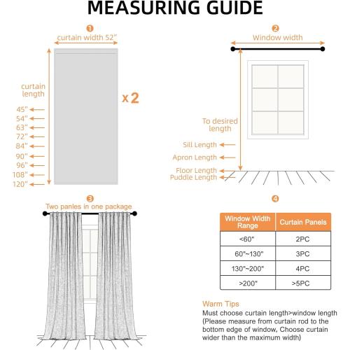 Novecozy Terracotta Linen Curtains 42 x 72 Inch Long 2 Panels Set for Bedroom Living Room, Backtab Rod Pocket Farmhouse Boho Linen Textured Light Filtering Semi Sheer Window Drapes, Burnt Orang