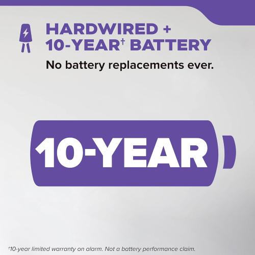 Kidde Hardwired Smoke & Carbon Monoxide Detector, 10-Year Battery Backup, Interconnectable LED Warning Light Indicators, 30CUA10