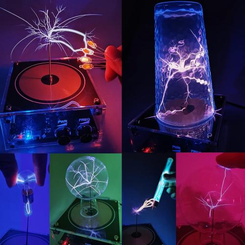 Tesla Coil Musical Speaker Plasma Storm Cool Desktop Gadgets Electric Toys Bobina De Tesla Electrica Artificial Lightning Science Physical Toy Model