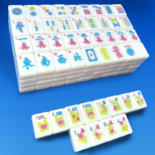 American Mini Mahjong Set 166 Mahjong Tiles 0.9-inch American Mahjong Game Pink Set Thickened Mah-Jongg Tiles Bag Mahjong Tile Set