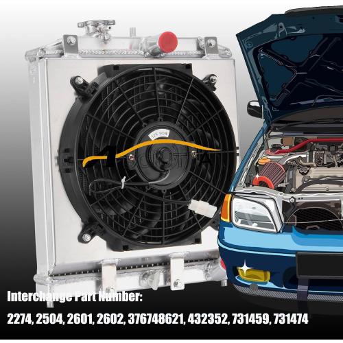 3 Row Aluminum Radiator for Honda CIVIC D15 D16 EK EG INTEGRA/Acura Integra 1992-2000 Full Aluminum Radiators   Shroud fan