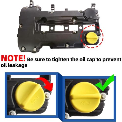 MITZONE Engine Valve Cover kit w/Gaskets & Bolts Compatible with 2011-2020 Chevrolet Chevy Cruze Sonic Volt Trax Buick Encore Cadillac ELR L4 Replaces # 25198874 55573746 264-968