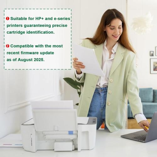 SAILNER 67XL HP Printer Ink, Replacement for HP Ink 67 for HP 67 Ink cartridges Black/Color Combo Pack, Compatible with DeskJet 2755e 2855e 2700e 4155e 2734e 2827e 4100e Envy 6055 6455e Printer 67XL