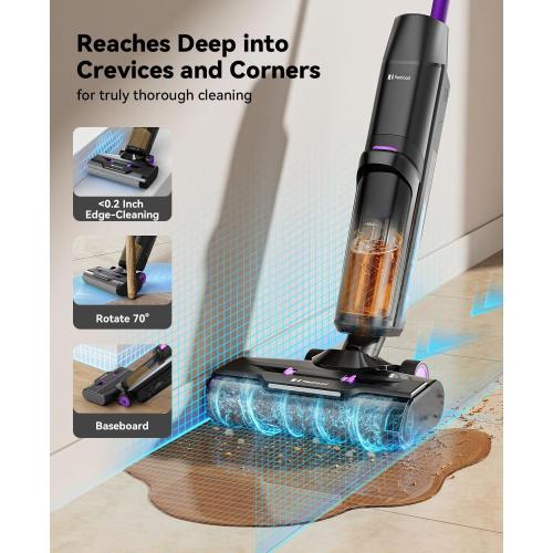 Wet Dry Vacuum Cleaner 20,000Pa,50Mins Runtime Cleaning Area 3013ft²,Cordless Vacuum Cleaner, Cordless Vacuum and Mop All in One,Self-Cleaning for Hard Floors Sticky Messes and Pet Hair H15Set ‼️has stains and dust‼️and may come with missing pieces ‼️