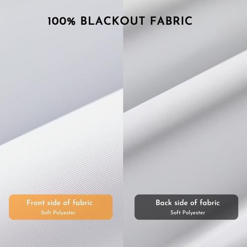 Persilux Cordless Window Shades Roller Blinds (35 W x 72 H, White) 100% Blackout Roller Window Shades UV Protection Energy Saving Roller Shades for Bedroom and Living Room, Home and Office