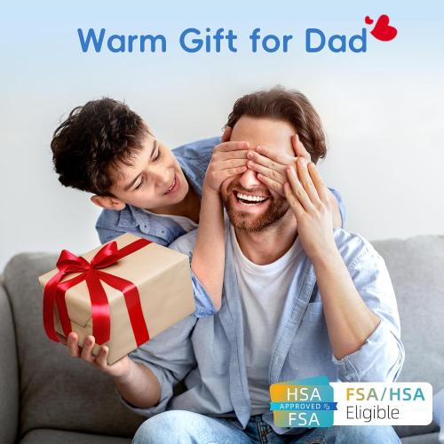 Size 12x24 Color Blue Comfytemp Weighted Heating Pad for Back & Period Cramps, FSA Eligible, Birthday Gifts for Mom Dad Women Men, 2.2lb HSA Electric Heat Pad for Neck Shoulder Pain Relief, 2H Auto-Off Heated Pad, 12x24