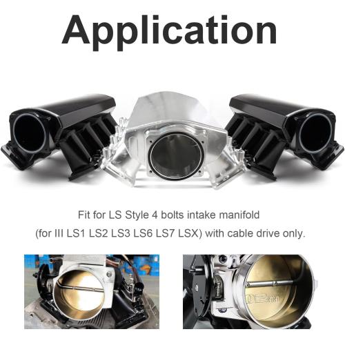 Silver 102mm Throttle Body for LS1 LS2 LS3 LS6 LS7 LSX with Throttle Position Sensors TPS IAC Aluminum Silver HTRACING