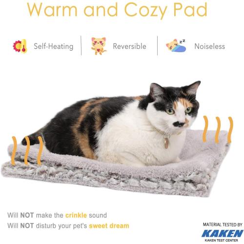 Self Heating Cat Pad Self Warming Cat Bed 22 x 17 Thermal Mat Extra Warm Pet Mat for Outdoor and Indoor Large Kittens Small Puppy Pets