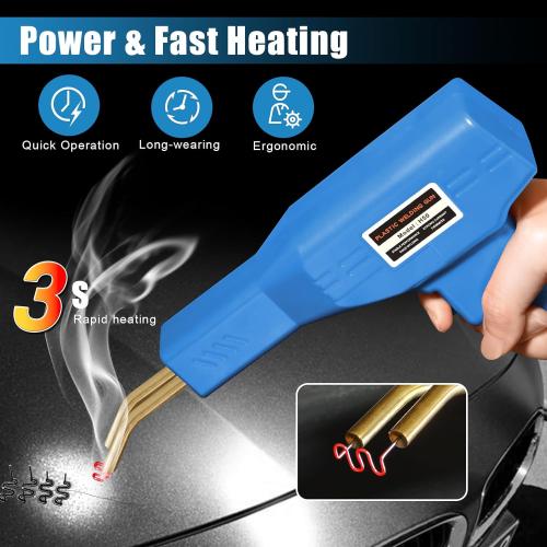 ATOLS Plastic Welder, 1000PCS Staples, Plastic Welding Kit, Hot Stapler Kit, Plastic Welder Gun Kit, Car Bumper Repair Kit, Plastic Repair Kit