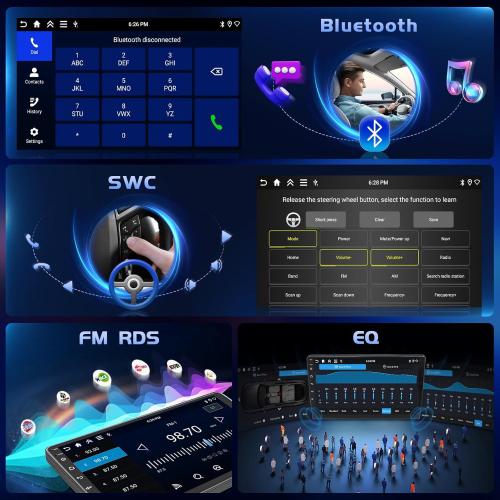 4G 128G Car Radio for Toyota Prius 2010-2015, 9'' Incell Full Touchscreen Stereo Android 15 Wireless CarPlay Android Auto Bluetooth 5G WiFi EQ FM RDS GPS WiFi SWC AHD Backup Camera