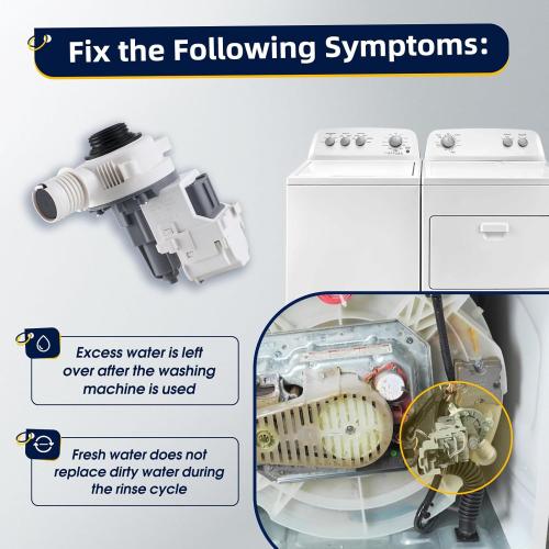 W10919003 W10775446 Washer Drain Pump Compatible with Whirlpool Maytag Kenmore Inglis Crosley Amana Admiral Roper, Replace 4461359 AP6038235 PS11770076 EAP11770076 B25-3A04