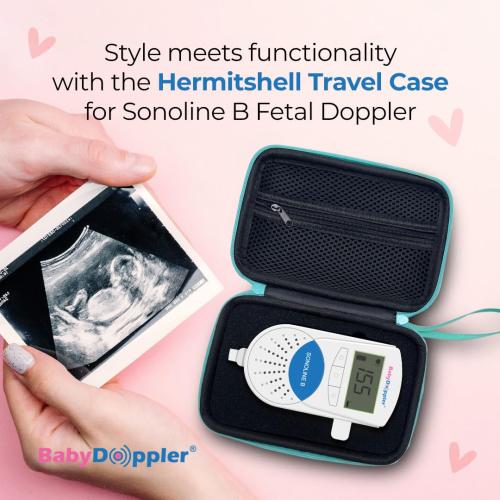 Sonoline B Fetal Doppler Travel Case, the Official Hermitshell Hard Bag/Storage case - Fits Baby Doppler Heartbeat Monitor - CASE ONLY, FETAL DOPPLER SOLD SEPARATELY