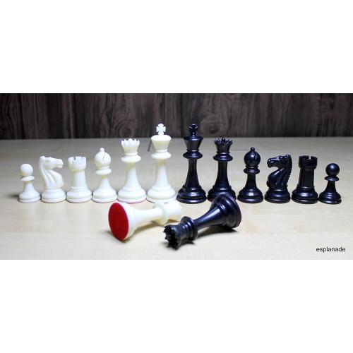 StonKraft - Tournament Chess Pieces (with Two Extra Queens) Chessmen Staunton Coins (3.75 Inch King Height) - 650 Grams (Black and White)