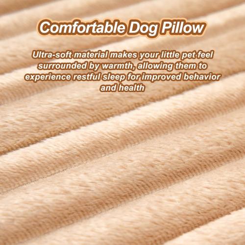 Jiupety Dog Calming Pillow, Soft and Neck-Friendly, Washable Pet Neck Pillows for Small Medium Large Dogs and Cats, 14 x 9, Coffee