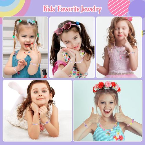 Kids Jewelry for Girls, Necklaces, Rings, Bracelets, Little Girls Jewelry Kids Necklace Rings for girls, Kid Bracelets Necklace Birthday Gift Age 2 4 6 8