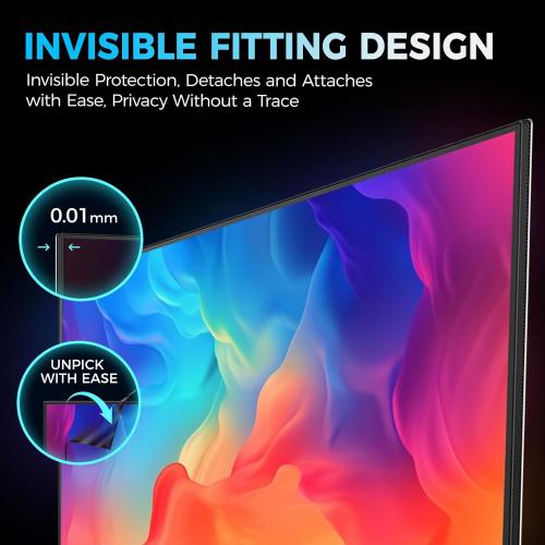 Size 27 inch 2 Pack Hidden Design Magnetic Computer Privacy Screen Filter 27 inch for Frameless Monitor 16:9 Widescreen, Removable Anti Blue Light Privacy Shield, Anti-Glare Protector
