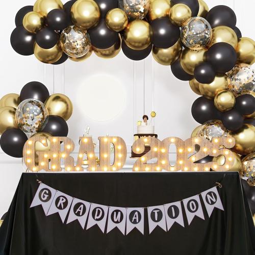 2025 Graduation LED Light-Up Marquee Letters Sign - GRAD 2025 Decor, Class of 2025 Party Supplies for College, High School, Preschool, Table Centerpieces, Battery Operated