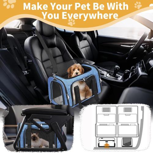 Soft-Sided Cat/Dog/Pet Carrier, Collapsible Pets Travel Carriers