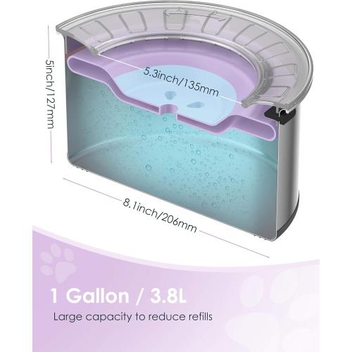 1Gallon Large Dog Water Bowl No Spill, [Anti Digging Lid & Rubber Bottom] Spill Proof Dog Bowl, Anti Splash Mess Dripless Slow Drinking Stainless Steel Water for Sloppy Messy Drinkers Car