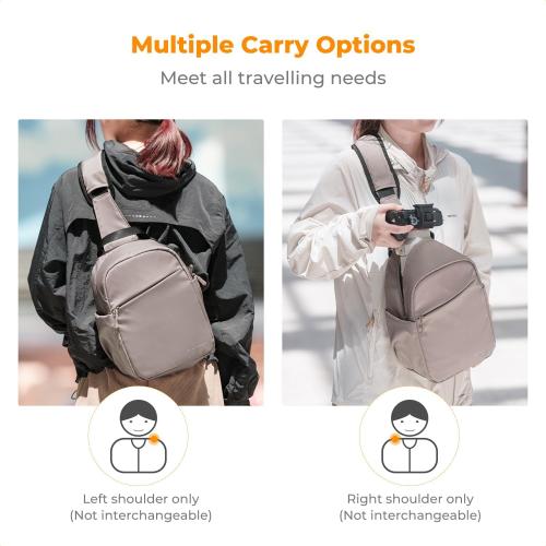 K&F CONCEPT Small Camera Bag for Photographer, Camera Sling Crossbody bag for DSLR/SLR/Mirrorless Camera, Compact Camera Case for Men and Women
