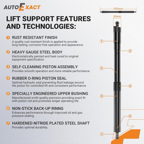 Power Liftgate Struts Fit for 2013-2018 Toyota Rav4, Electric Liftgate Actuator, Rear Hatch Lift Support, Trunk Tailgate Struts Shock Replacement 6892009010 6891009010 (Left & Right, 1Pair)