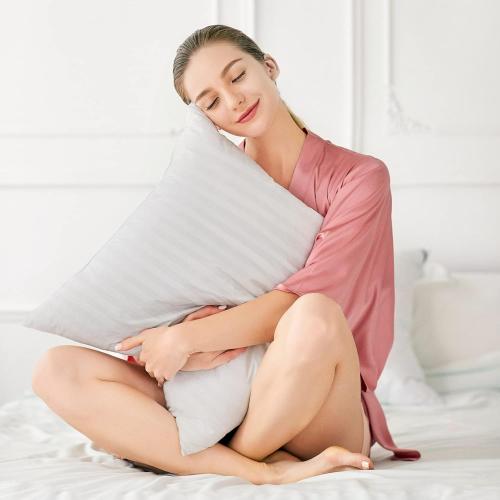 Oubonun 26 x 26 Euro Pillow Inserts, Firm and Fluffy Decorative Square Pillows for Couch Bed Sofa with Soft Cotton Cover White Cushion with Down Alternative Pack of 2