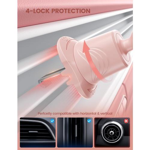 Lamicall 2026 Wider Clamp & Metal Hook Car Phone Holder Vent Accessories