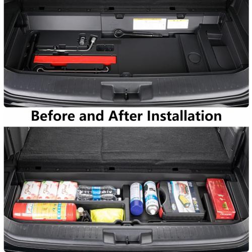For 2020-2025 Toyota Highlander Trunk Hidden Storage Box, SUV Insert Cargo Rear Hatch Organizer, Extra Space fits Highlander Under Cargo Floor Storage Bins Accessories
