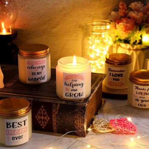 10 Pack Mom Candle Gifts Bulk Best Mom Ever Scented Wax Candles Remember I Love You Mom Appreciation Gifts from Daughter Son for Women Birthday Mother's Day, 10 Scents