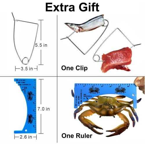 Palmyth Wire Grid Bottom Crab Nets Two Ring Crab Kit with Harness and Bait Clip 24” X 20” X 12”