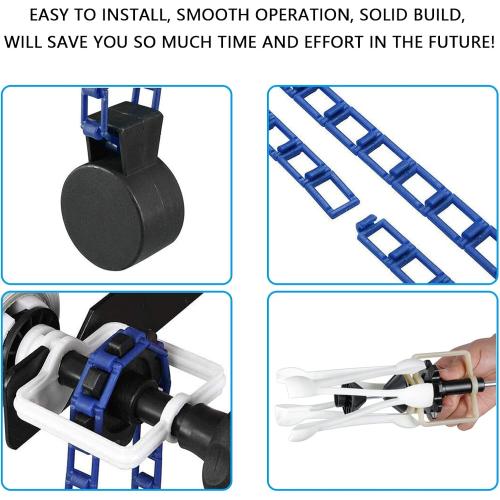 Photography Backdrop Wall Mount Roller System 4 Support Rollers, Manual Photo Background Ceiling Holder, Including 2 Four-fold Hooks, 8 Expand Bars, 4 Chains, for Home Studio Live Shooting