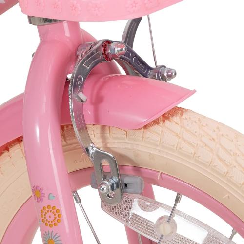JOYSTAR 12 14 16 Inch Kids Bike with Training Wheels Girls Bike with Doll Seat Basket & Streamers Kids Bicycle for Girls 2-7 Years Toddler Girl Bikes