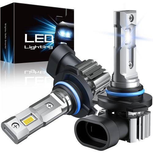 2 PCS RCJ 9006/HB4 Bulbs, 60W 16000LM 6000K Cool White Fog Light Bulbs, with 12000 RPM Cooling Fan, Plug and Play