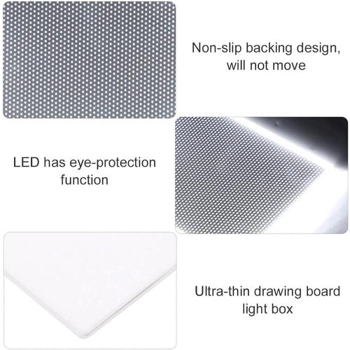 LED Light Board Mini A6 Portable Tracing LED Copy Board Light Box, Drawing Box Flip Book Kit Tablet Paint Pad, Eye Protective Adjustable Light Box 3.3 x 5.1in