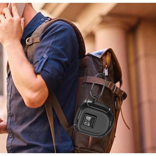 QC Ultra Case Shockproof Protective Cover Compatible with Bose QuietComfort Ultra Earbuds(2023) / Bose QuietComfort Earbuds II(2022) Case Cover with Safety Lock and Carabiner (Black) (Black)