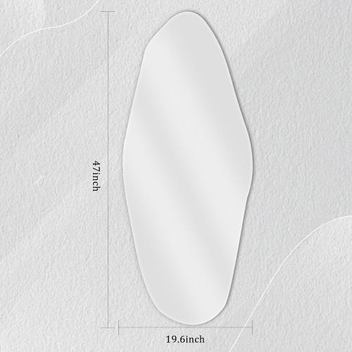 Irregular Wall Mirror, 19.6 * 47 Inch Asymmetrical Mirror Decor for Living Room Bedroom Bathroom Entryway