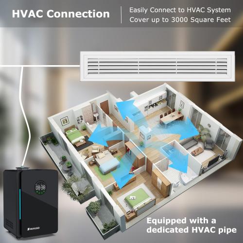 untested Hotel Scent Diffuser with Power Cold Air Technology, Aroma Scent Air Machine for Home, HVAC Scent Diffuser Cover Up to 3000 Sq. Ft | Commercial Waterless Aromatherapy Diffuser for Large Room - Black