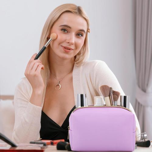 Kigeli 12 Pcs Nylon Makeup Bag Bulk Cosmetic Pouches Preppy Cosmetic Bag for Women Waterproof Travel Zi,pper Organizer Little Outdoor Accessory Makeup Toiletry Pouches Set(Macaron)